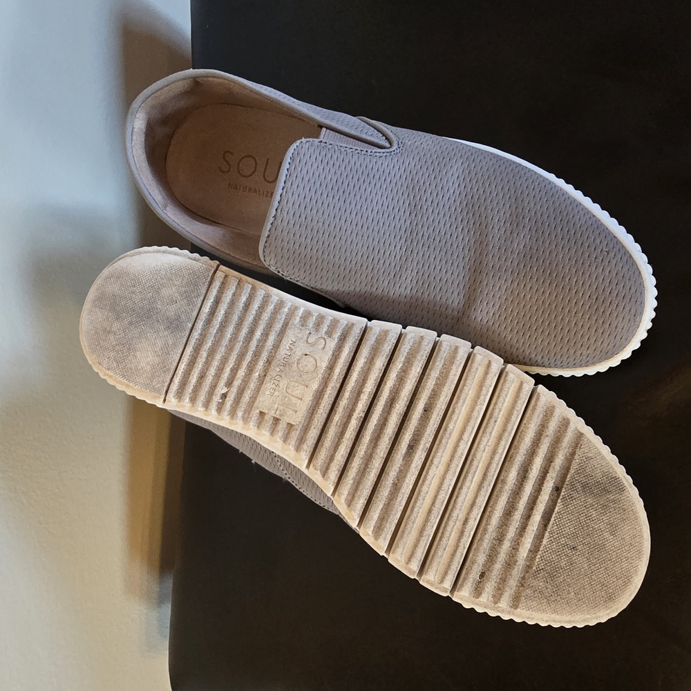 SOUL Naturalizer Gray and White Casual Flats with Comfort Insoles - Picture 3 of 6